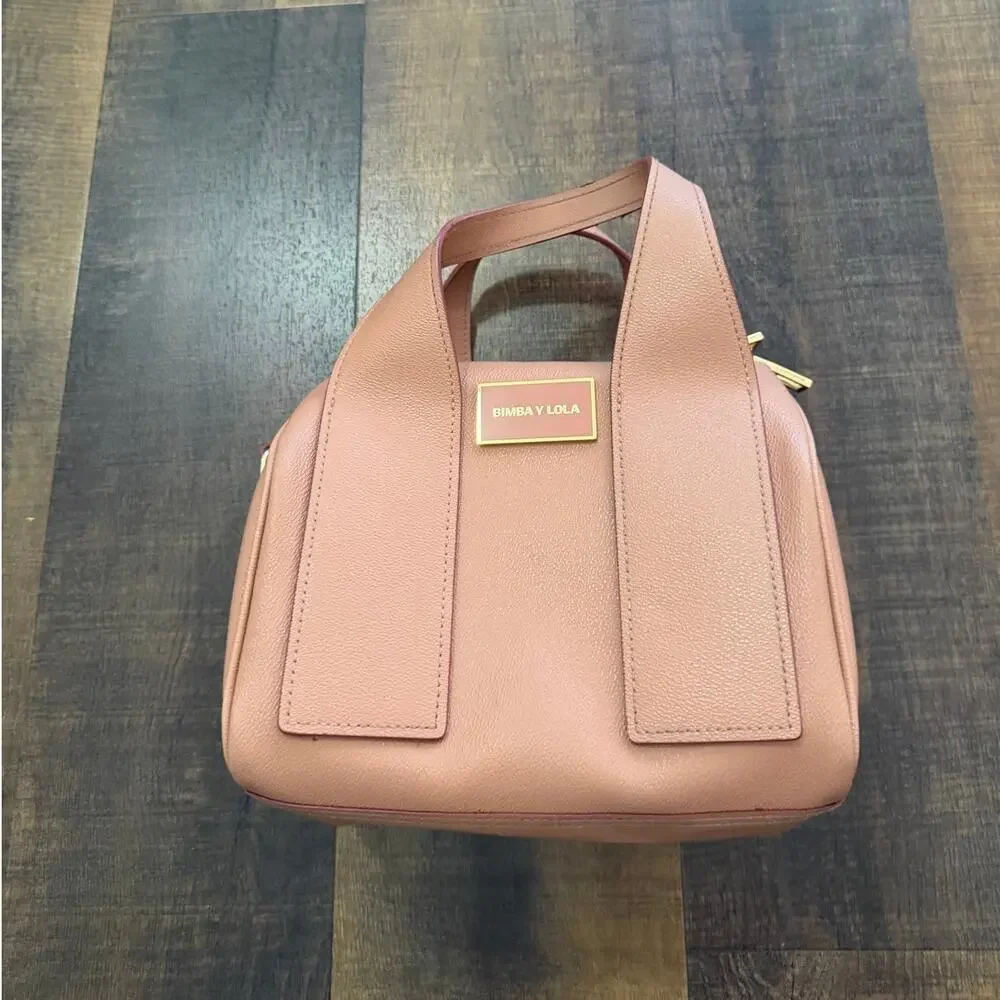Bimba Y Lola Blush Pink Mini Bowler Bag Gold Hardware - Picture 2 of 10